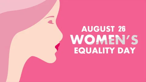 Side profile of the face for womens equality day Stock Footage 152813351