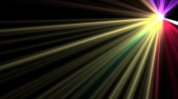 Side rainbow flickering star sun rays lights optical lens flares shiny animation Stock-Footage 85638792