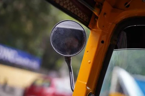 Side rear-view mirror on a auto Stock Photos