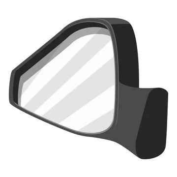 Side rearview mirror reflecting light and shadow Stock Illustration