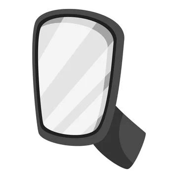 Side rearview mirror reflecting light on white background Stock Illustration