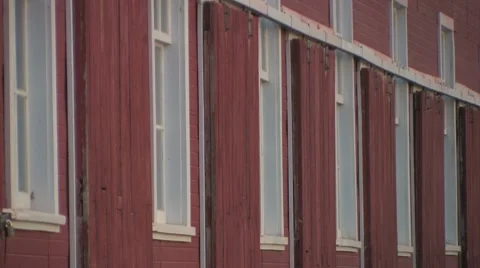 Side of Red Building, Barn Stock Footage 7762772