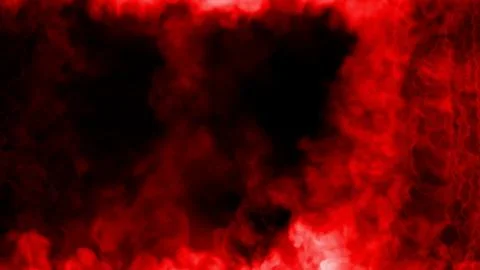 Side red smoke or clouds frame, isolated - abstract 3D illustration Stock Illustration