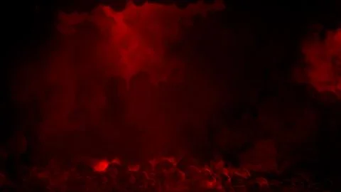 Side red smoke or clouds screen frame, isolated - abstract 3D illustration イラスト素材