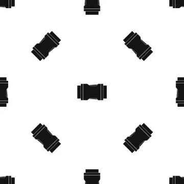 Side release buckle pattern seamless black Ilustração Stock