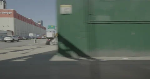 Side right driving plate - Borden Avenue at I-495, Brooklyn Stock Footage 254494293