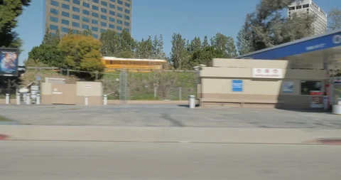 Side right driving plate - Cahuenga Blvd W at Lankershim Boulevard, Studio City Stock Footage 113817844