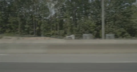 Side right driving plate - Highway 95 at Rippon Landing, Dale City Stock Footage 284892387
