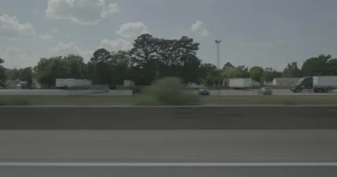 Side right driving plate - Highway 95 at Ruffin Road, Richmond Stock Footage 284949097