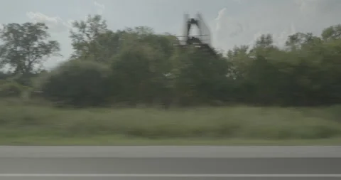 Side right driving plate - Highway 95 at Breeches Swamp, Enfield Stock Footage 284996793