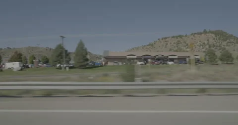 Side right driving plate - Highway 160 at Frontage Road Durango Vídeos de archivo 288536791