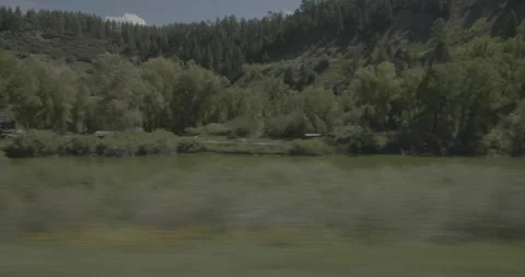 Side right driving plate - Highway 160 at Mile 147 Pagosa Springs Vídeo Stock 288719420