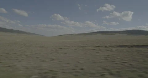 Side right driving plate - Highway 285 at Mile 188 Park County Stock Footage 288988669