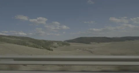 Side right driving plate - Highway 285 at Mile 202 Park County Stock Footage 288998743