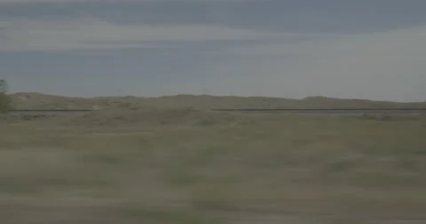 Side right driving plate - Highway 385 at Mile 91 Angora Stock Footage 290053009