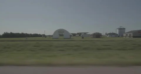 Side right driving plate - Highway 90 at Mile 333 Davison County Stock Footage 290814541