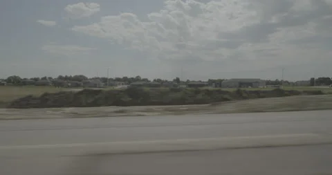 Side right driving plate - Highway 90 at Mile 406 Brandon Vídeos de archivo 290891329