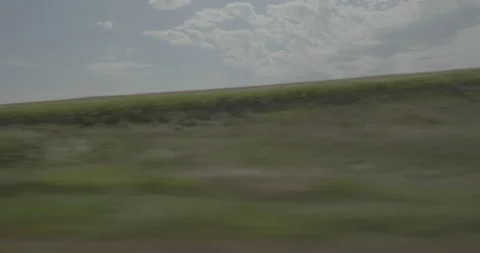 Side right driving plate - Highway 90 at Mile 408 Valley Springs Stock Footage 290895639