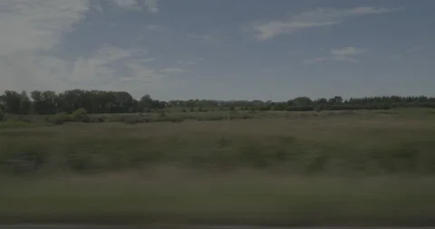 Side right driving plate - Highway 35 at Mile 203 Mason City Stock Footage 291529092