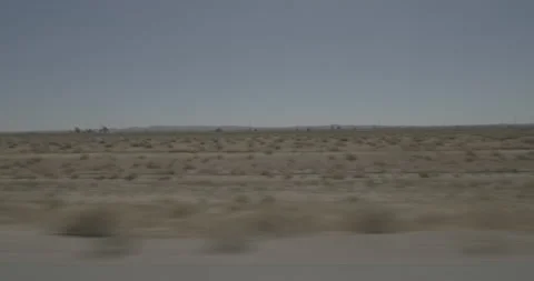 Side right driving plate - Highway 58 at Highway 395, Kramer Junction Stock Footage 293726216