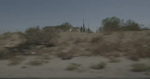 Side right driving plate - Highway 15 at Riverside Drive, Barstow Stock Footage 293784413