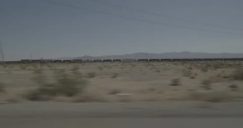 Side right driving plate - Highway 15 at Mile 88, Yermo Stock Footage 293787217