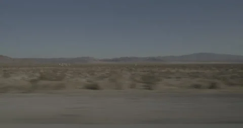 Side right driving plate - Highway 15 at Mile 17, Jean Stock Footage 293932126