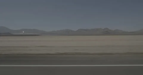 Side right driving plate - Highway 15 at California border, Calada Stock Footage 294555340