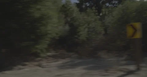 Side right driving plate - Highway 150 at Mile 21, Ojai Stock Footage 294707168