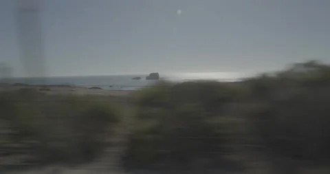 Side right driving plate - Highway 1 at Mile 63, Ragged Point Stock Footage 294936672