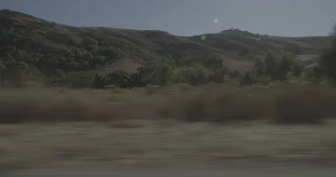 Side right driving plate - Highway 46 at Mile 4, Cambria Stock Footage 294944007