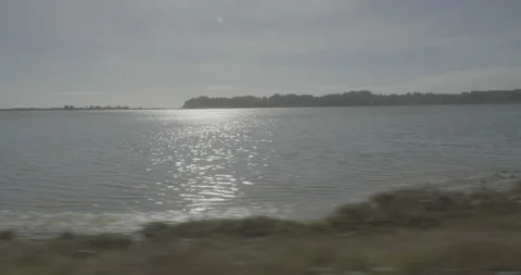 Side right driving plate - Highway 1 at Mile 15, Stinson Beach Stock Footage 295036711