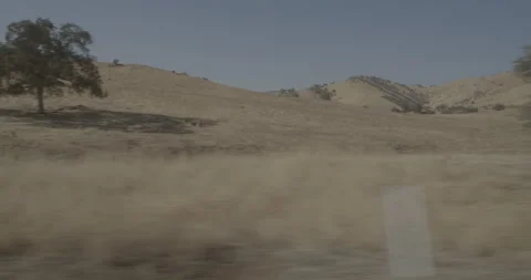 Side right driving plate - Highway 245 at Mile 19, Tulare County Stock Footage 295278262