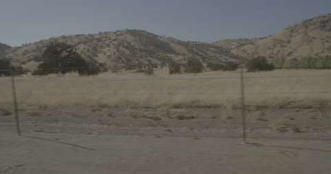 Side right driving plate - Highway 245 at Mile 17, Tulare County Stock Footage 295279068