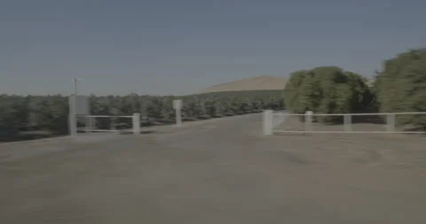 Side right driving plate - Highway 245 at Mile 8, Woodlake Video stock 295286904