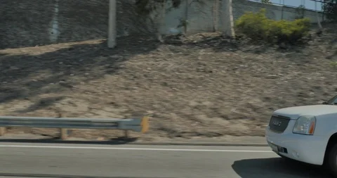 Side right driving plate - Hwy 405 at Junipero Ave, Los Angeles Stock Footage 101931955