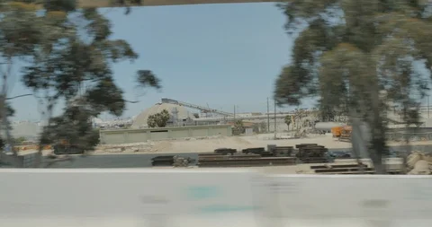 Side right driving plate - Hwy 710 at Ontario Ave, Long Beach Stock Footage 101996899