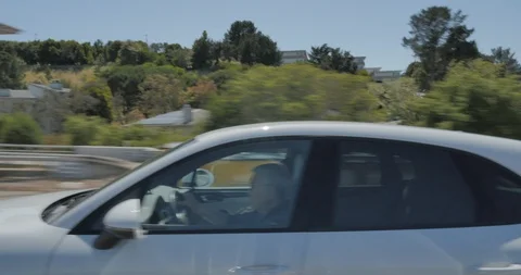 Side right driving plate - Hwy 280 at Jenevein Avenue, Millbrae Stock Footage 113838430