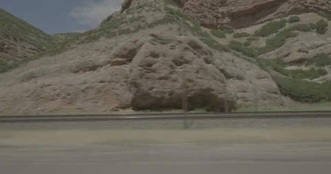 Side right driving plate - I-80 at Mile 172, Emory Stock Footage 285186564
