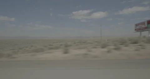 Side right driving plate - I-80 at Exit 298, Elko Stock Footage 285218018