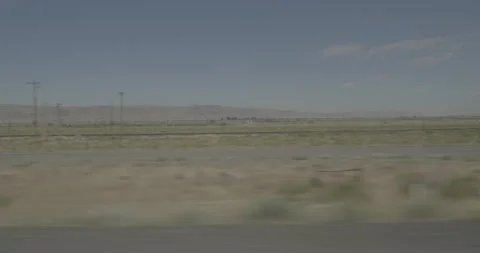 Side right driving plate - I-80 at Mile 249, Lander County Stock Footage 285309186