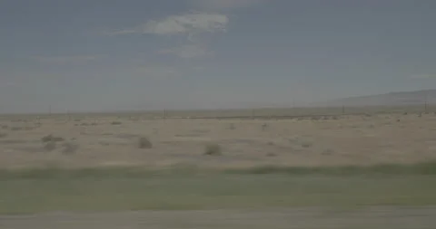 Side right driving plate - I-80 at Mile 221, Humbold County Stock Footage 285324028