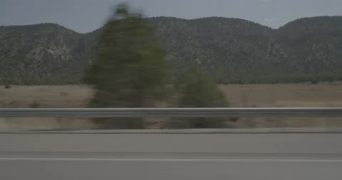 Side right driving plate - I-15 at Mile 38 Kolob Canyon Stock Footage 288406255
