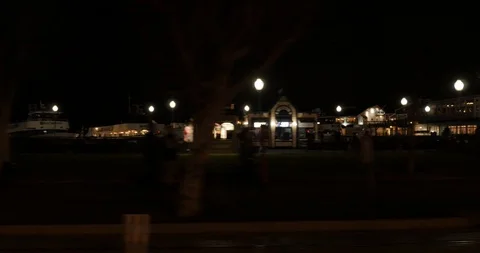 Side right driving plate - Jefferson St at Beach Street, San Francisco Stock Footage 113741353