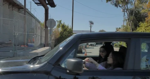 Side right driving plate - La Cienega Blvd at Florence Avenue, Westchester 스톡 동영상 113808484