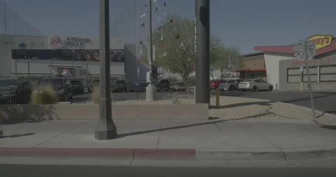 Side right driving plate - Las Vegas Boulevard at East St Louis Avenue, Las Stock-Footage 293934435