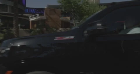 Side right driving plate - Las Vegas Boulevard at Fashion Show Drive, Las Vegas Stock Footage 293936507