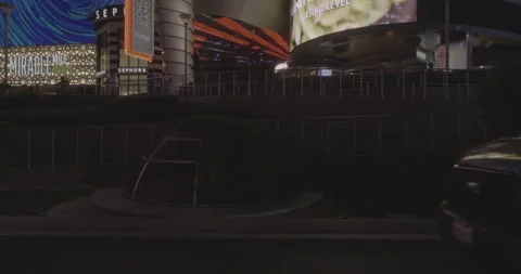 Side right driving plate - Las Vegas Boulevard at Paris Drive, Las Vegas Stock Footage 294208199