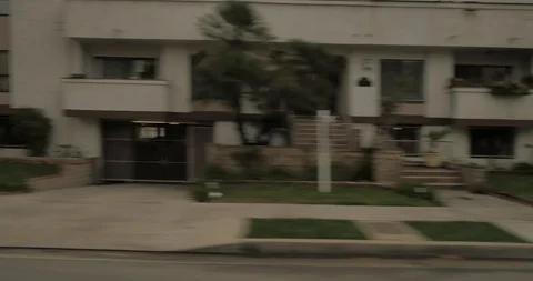 Side right driving plate - Laurel Canyon Blvd at Valley Spring Lane, Studio City Stock Footage 113787366