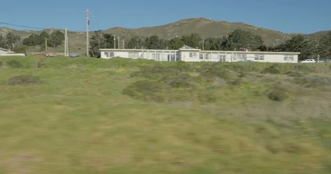Side right driving plate - Mitchell Rd at Fort Cronkhite, San Francisco Stock Footage 113706329